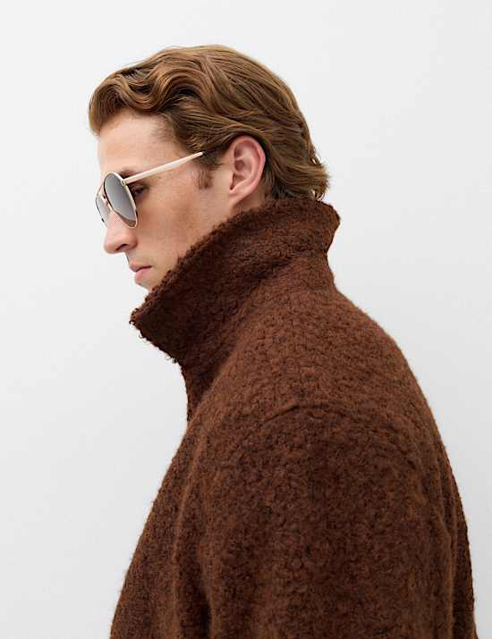 Boucl&eacute; Zip Through Jacket