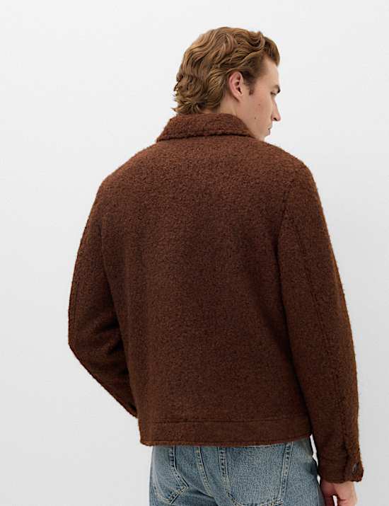 Boucl&eacute; Zip Through Jacket