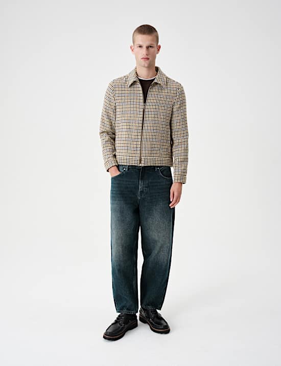 Wool Blend Textured Short Jacket