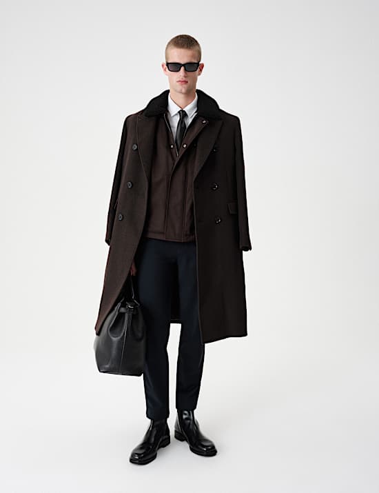 Wool Textured Lightweight Overcoat