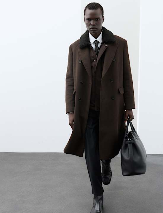 Wool Textured Lightweight Overcoat