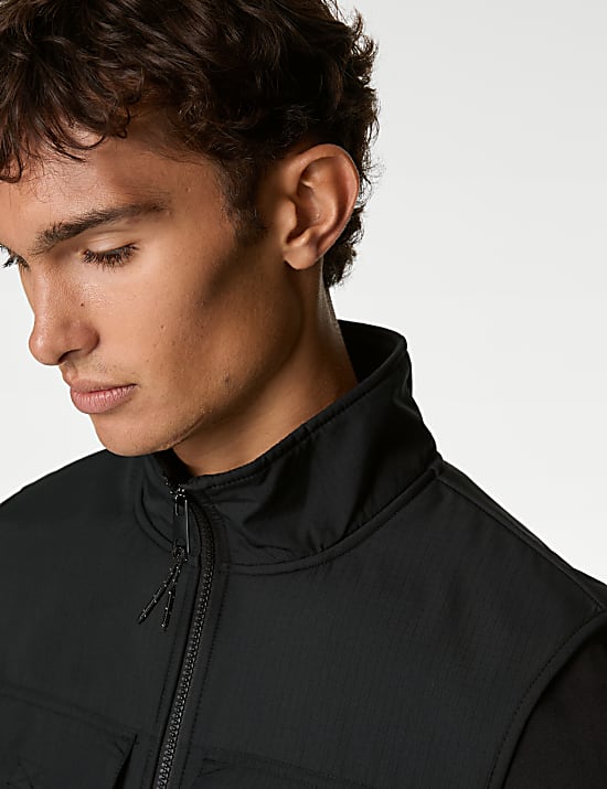 Chaleco polar antidesgarros con bolsillos