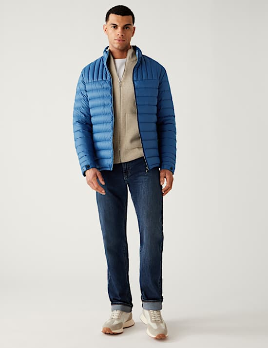 ז'קט עם ריפוד פוך ונוצות