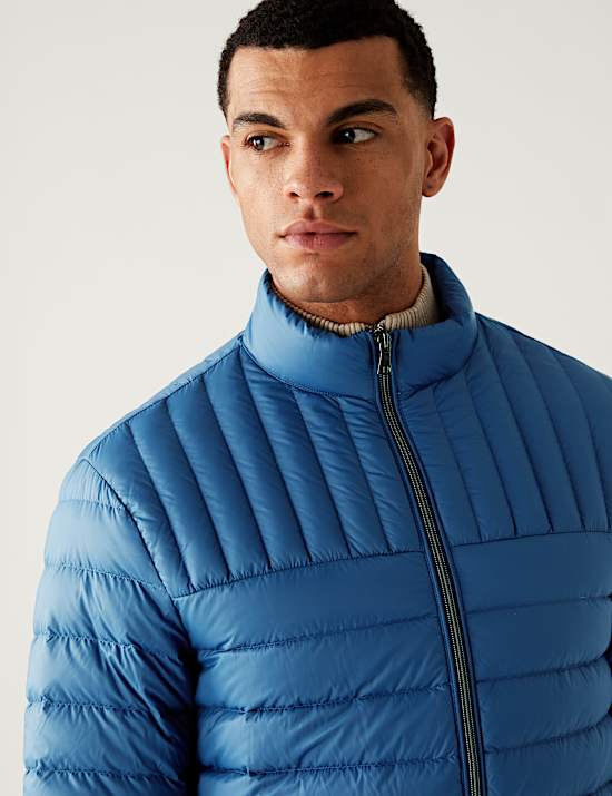 ז'קט עם ריפוד פוך ונוצות