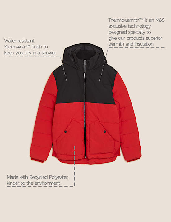 Hooded Puffer Jacket with Thermowamth&trade;