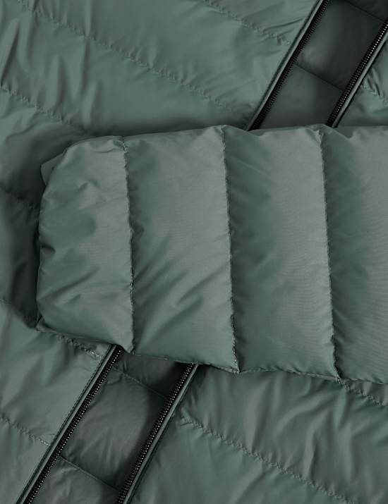 Licht, gevuld jack met veren en dons