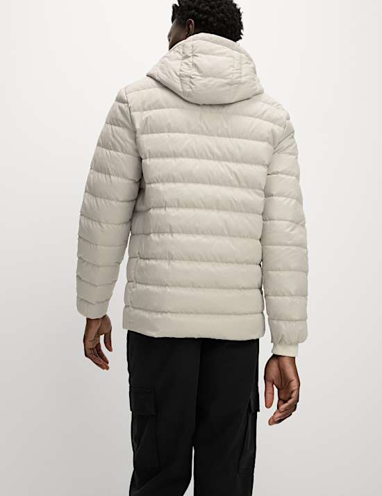 Leichte, gepolsterte Jacke mit Federn und Daunen