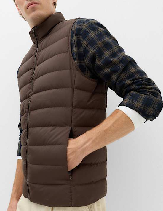 Feather and Down Padded Lightweight Gilet