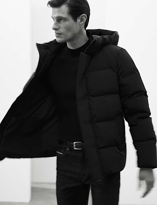 Chaqueta acolchada de pluma y plum&oacute;n con Stormwear&trade;