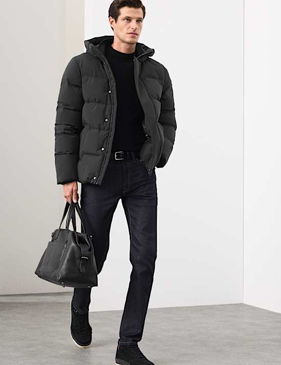 Chaqueta acolchada de pluma y plum&oacute;n con Stormwear&trade;