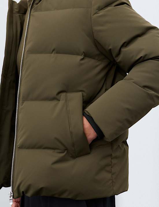 Feather & Down Funnel neck Puffer Jacket with Stormwear&trade;