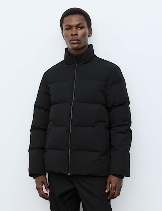 Feather & Down Funnel neck Puffer Jacket with Stormwear&trade;