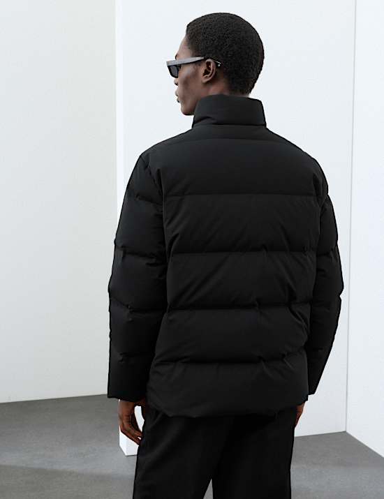 Feather & Down Funnel neck Puffer Jacket with Stormwear&trade;