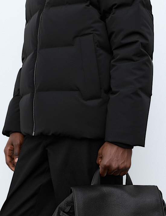 Feather & Down Funnel neck Puffer Jacket with Stormwear&trade;
