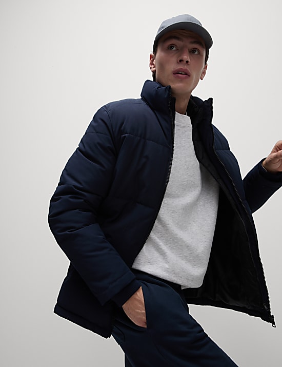 Double Collar Puffer Jacket with Thermowarmth™