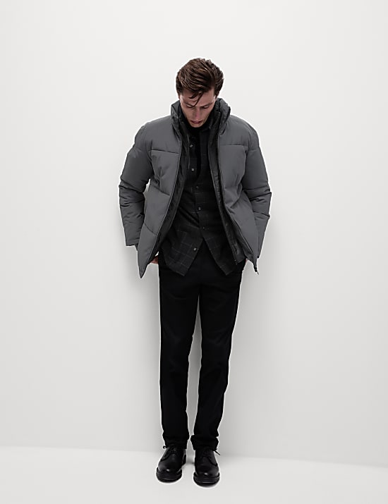 Double Collar Puffer Jacket with Thermowarmth&trade;