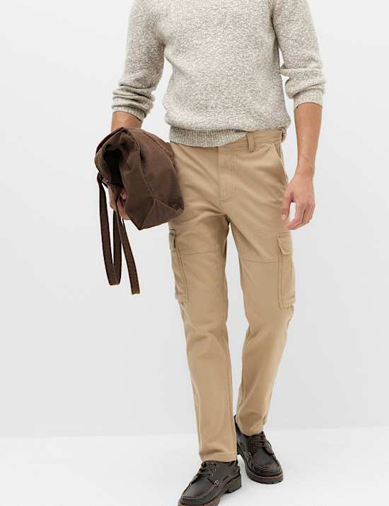 Straight Fit Cargo Trousers