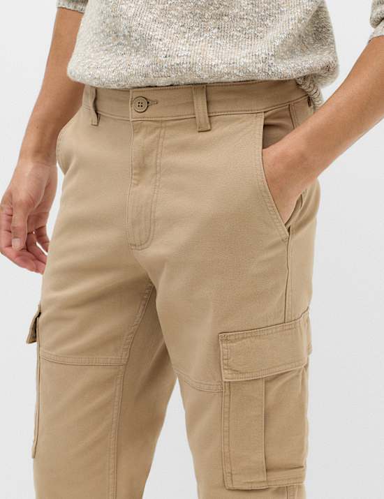 Straight Fit Cargo Trousers