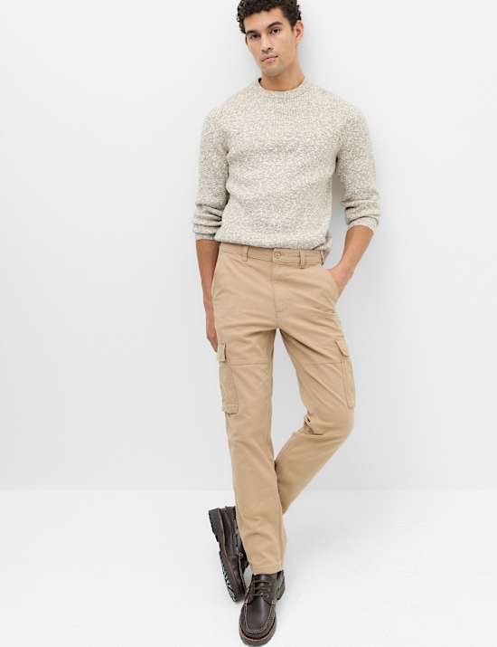 Straight Fit Cargo Trousers