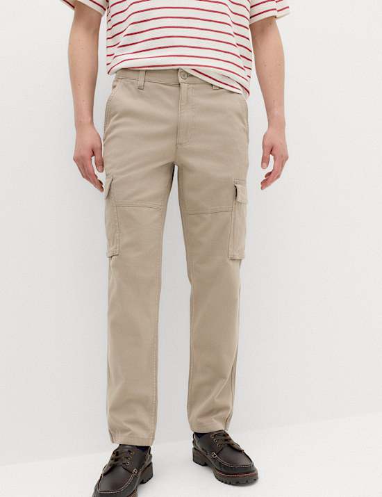 Straight Fit Cargo Trousers