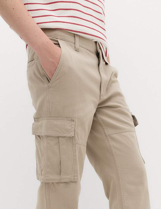 Straight Fit Cargo Trousers