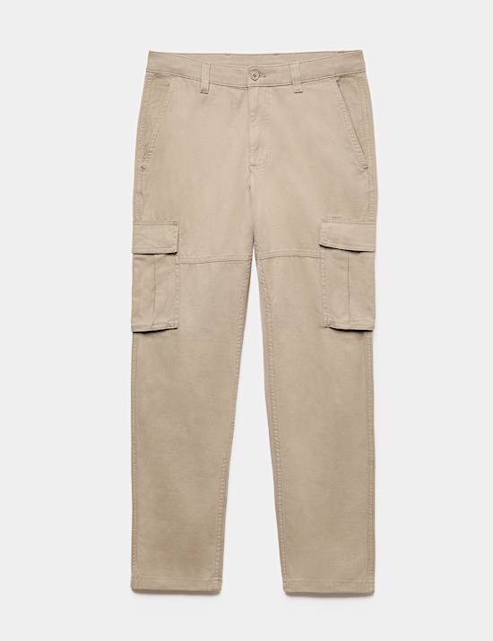 Straight Fit Cargo Trousers