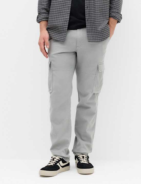Straight Fit Cargo Trousers