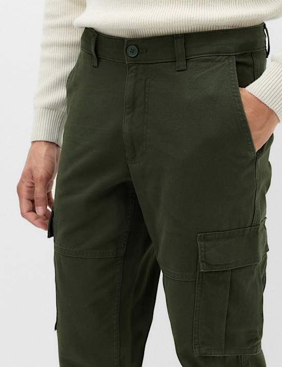Straight Fit Cargo Trousers