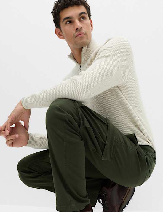 Straight Fit Cargo Trousers