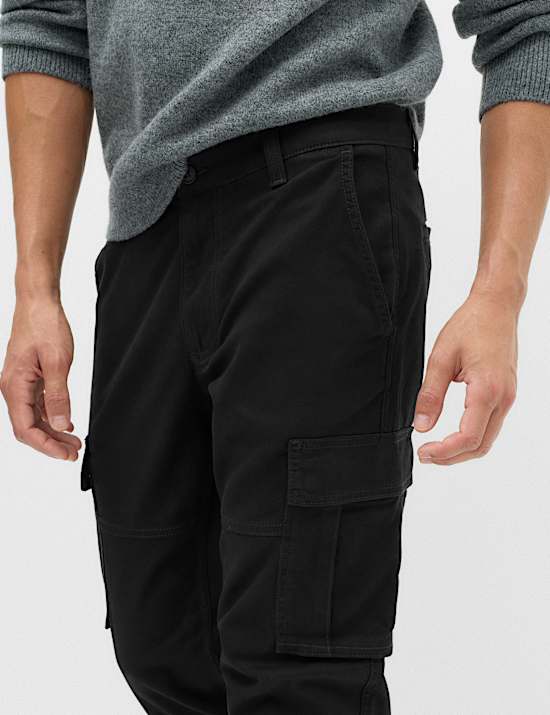 Pantalon cargo coupe droite