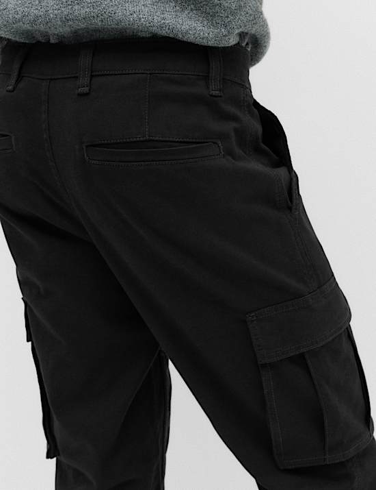 Pantalon cargo coupe droite
