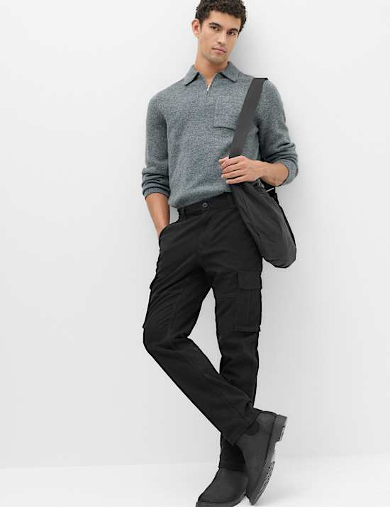 Pantalon cargo coupe droite