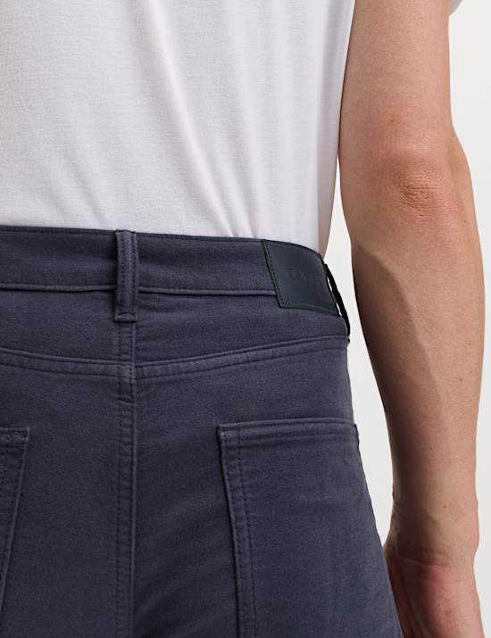 Pantalon 5 poches coupe droite en tissu Moleskin d’origine italienne