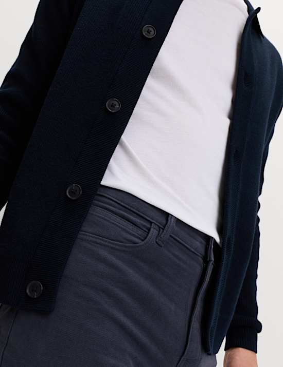 Pantalon 5 poches coupe droite en tissu Moleskin d’origine italienne