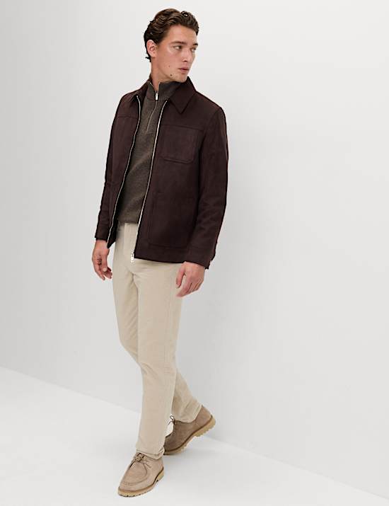 Παντελόνι από ύφασμα moleskin ιταλικής προέλευσης με ίσια γραμμή και 5 τσέπες