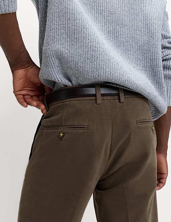 Regular Fit Italian Moleskin Trousers