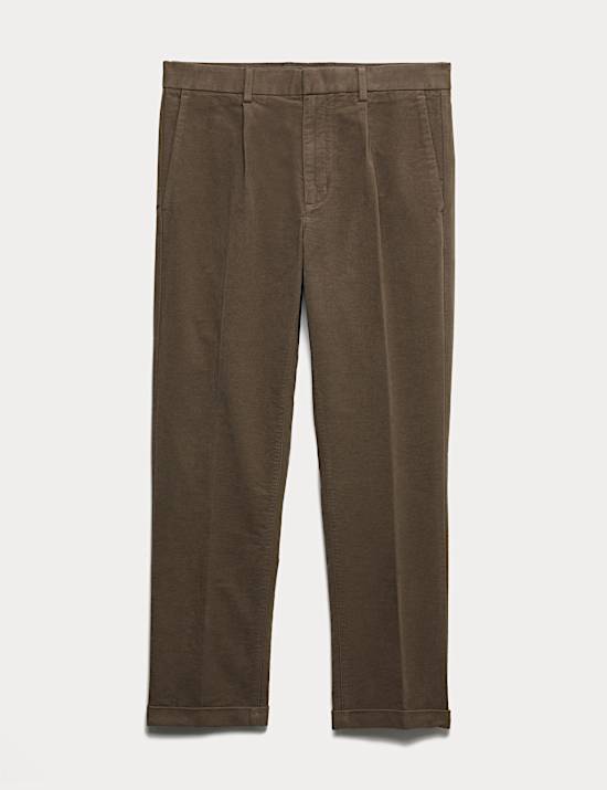 Regular Fit Italian Moleskin Trousers