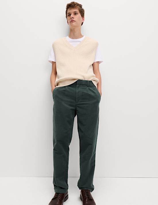 Regular Fit Italian Moleskin Trousers