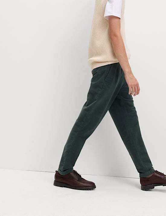 Regular Fit Italian Moleskin Trousers