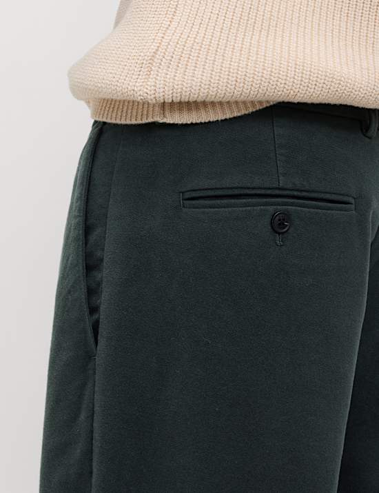 Regular Fit Italian Moleskin Trousers