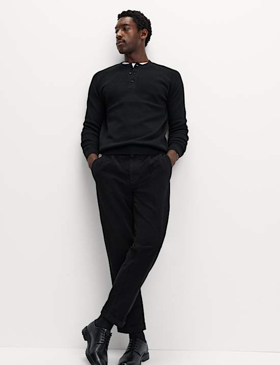 Italsk&eacute; moleskinov&eacute; kalhoty chino rovn&eacute;ho střihu