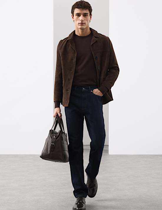 Gerade geschnittene Jeans mit Wolle