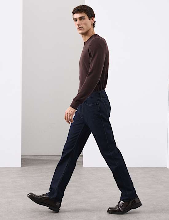 Gerade geschnittene Jeans mit Wolle