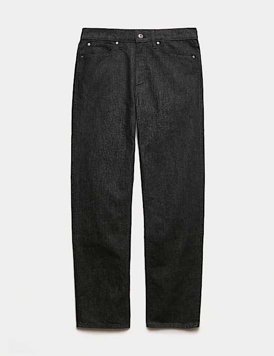 Straight Fit Jeans with Wool