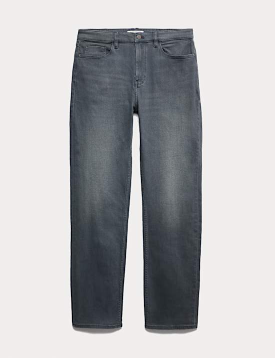 Jeans aus weichem italienischen Denim mit gerader Passform