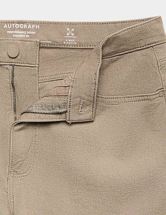 Jeans rectos el&aacute;sticos con flexibilidad de 360 grados