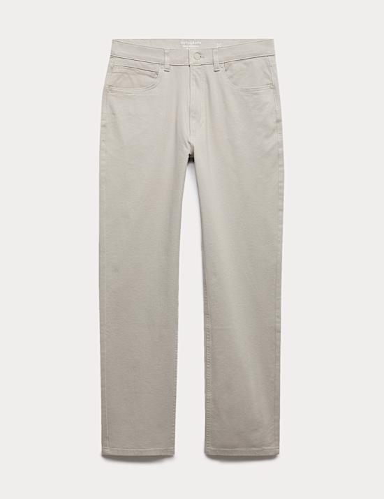 Strečov&eacute; dž&iacute;ny rovn&eacute;ho střihu, pruž&iacute; do v&scaron;ech stran