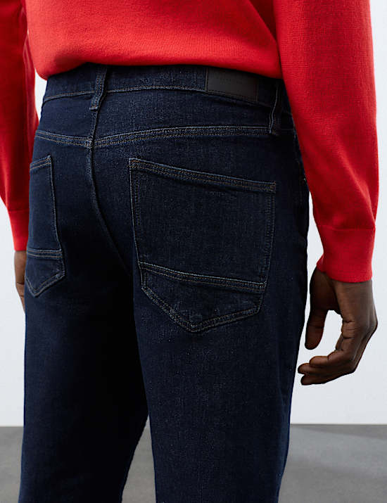 Jean coupe droite extensible &agrave; flexibilit&eacute; 360 degr&eacute;s