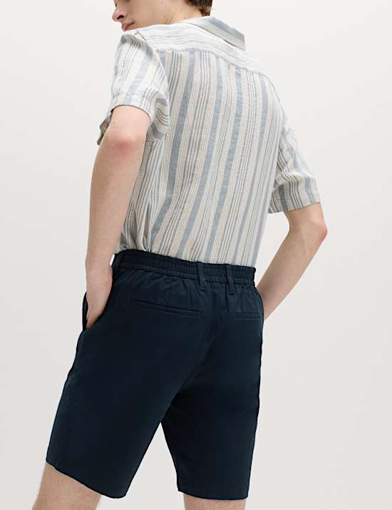 Half-Elasticated Waist Stretch Chino Shorts
