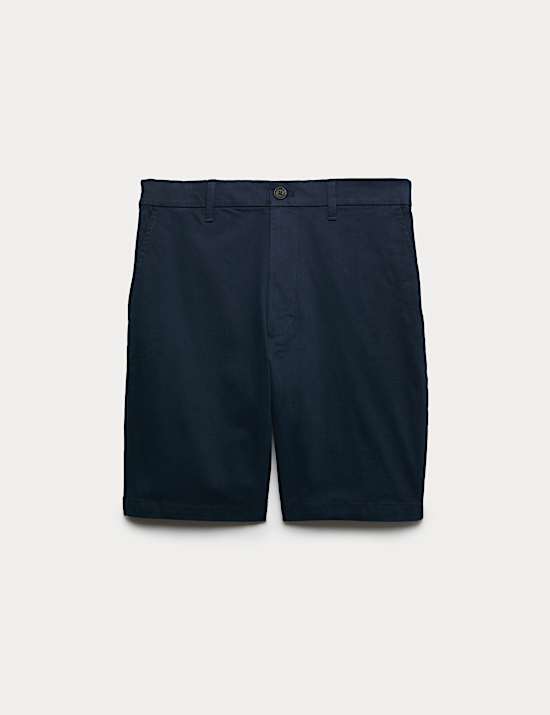 Half-Elasticated Waist Stretch Chino Shorts